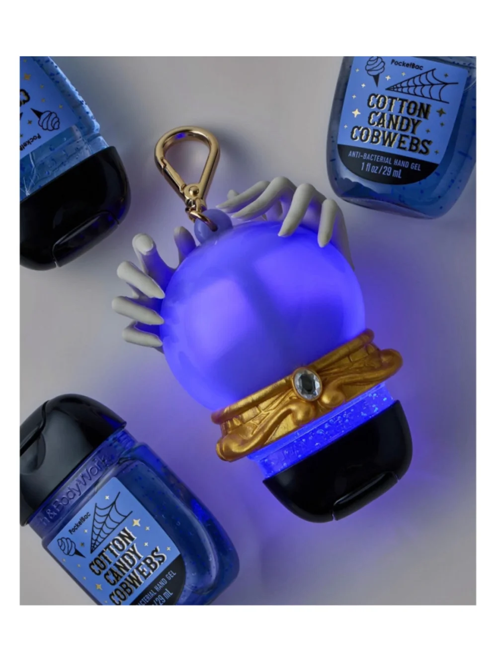 NEW Bath & Body Works Crystal Ball Hand Sanitizer Holder One Size Purple Gold